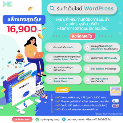 รับทำเว็บไซต์ WordPress
